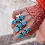 The Cairn Ring in Campitos Turquoise (Size 8)