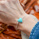 The Out West Bracelets in Chilean Turquoise Hearts