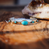 The Desert Bloom Cuff in Egyptian & Lone Mtn Turquoise