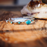 The Desert Bloom Cuff in Egyptian & Lone Mtn Turquoise