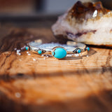 The Desert Bloom Cuff in Egyptian & Lone Mtn Turquoise