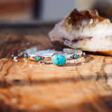 The Desert Bloom Cuff in Egyptian & Lone Mtn Turquoise