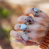 Lace Agate & Lone Mtn Turquoise Ring (Size 7)