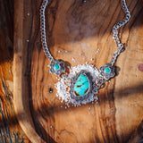 Necklace in Kingman & Hubei Turquoise