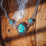 Necklace in Kingman & Hubei Turquoise