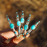 The Desert Bloom Cuff in Egyptian & Lone Mtn Turquoise