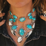 Statement Choker in Whitewater Turquoise