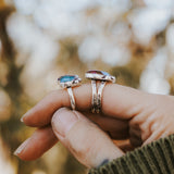 Pink Dahlia Heart Ring