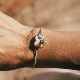 Turquoise Lovers Bracelet in White Buffalo, Spiny Oyster, & Kingman Turquoise