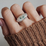 Ocean Jasper Horizontal Ring (Size 8.5)