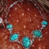 Statement Choker in Whitewater Turquoise