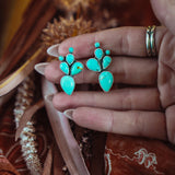 Prickly Pear Studs in Kingman Turquoise