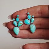 Prickly Pear Studs in Kingman Turquoise