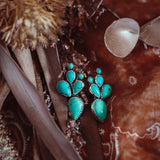 Prickly Pear Studs in Kingman Turquoise