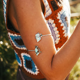 Boho Arm Band in Hubei & Lone Mtn Turquoise