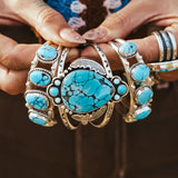 Statement Cuff in Hubei & Lone Mountain Turquoise