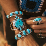 Statement Cuff in Hubei & Lone Mountain Turquoise