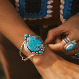 Statement Cuff in Hubei & Lone Mountain Turquoise