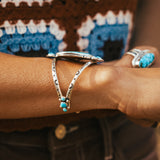 Statement Cuff in Hubei & Lone Mountain Turquoise