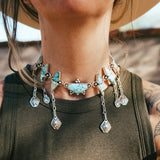 Statement Choker in Hubei Turquoise