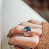 Fancy Concho Ring in Kyanite (Size 8.5)