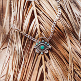 The Magic Eye Necklace in Hubei & Lone Mtn Turquoise