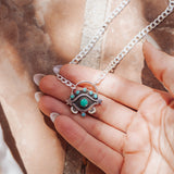 The Magic Eye Necklace in Hubei & Lone Mtn Turquoise