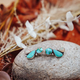 Ear Crawlers in Sterling Opal, Sonoran Mtn & Campitos Turquoise