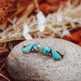 Ear Crawlers in Sterling Opal, Sonoran Mtn & Campitos Turquoise