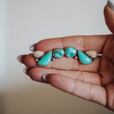 Ear Crawlers in Sterling Opal, Sonoran Mtn & Campitos Turquoise