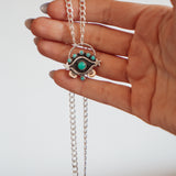 The Magic Eye Necklace in Hubei & Lone Mtn Turquoise