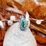 Statement Ring in Kingman Turquoise (Size 9.5)