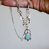 Sterling Opal Necklace w/ 14K Gold Fill Moons