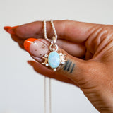 Sterling Opal Necklace w/ 14k Gold-Fill Moons