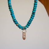 Pearl Necklace with Kingman Turquoise Beads