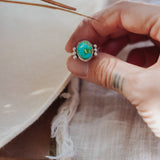 Ellipsis Ring in Sonoran Mountain Turquoise Size 8