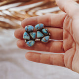 Cluster Studs in Golden Hills Turquoise