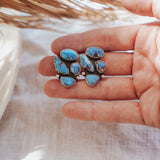 Cluster Studs in Golden Hills Turquoise