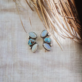 Ear Crawlers in Golden Hills Turquoise & Sterling Opal