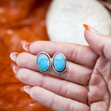 Stud Earrings in Egyptian Turquoise