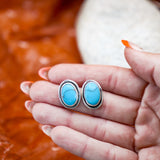 Stud Earrings in Egyptian Turquoise