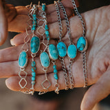 Anklet in Whitewater Turquoise