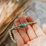 Anklet in Whitewater Turquoise w/ Blue Ridge Beads