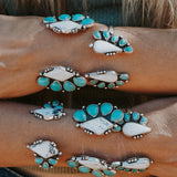 Statement Cuff in White Buffalo & Tyrone Turquoise