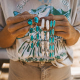 Statement Drip Earrings in Whitewater Turquoise