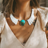 The Desert Wings Collar in Kingman Turquoise