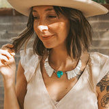 The Desert Wings Collar in Kingman Turquoise