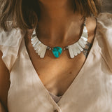 The Desert Wings Collar in Kingman Turquoise