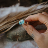 Horizontal Ring in Hubei Turquoise (Size 8)