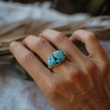 Horizontal Ring in Hubei Turquoise (Size 8)